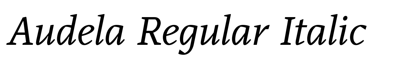 Audela Regular Italic